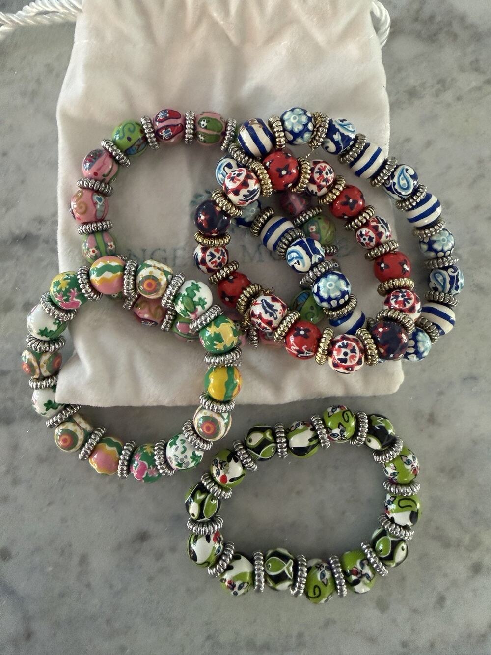 Angela Moore Jewelry Lot. 5, 3 Kids And 2 Adult Sizes.